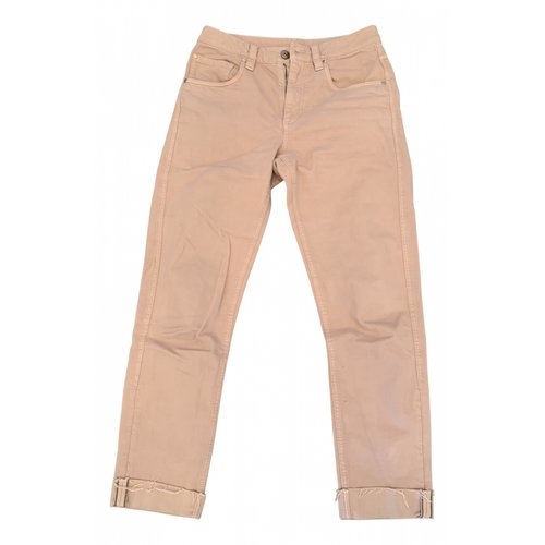 Pre-owned Brunello Cucinelli Straight Jeans In Pink