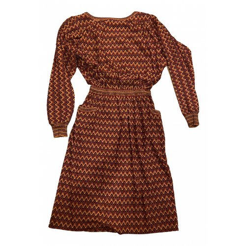 Pre-owned Missoni Mid-length Dress In Burgundy