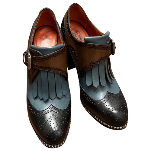 Pre-owned Santoni Leather Heels In Multicolour
