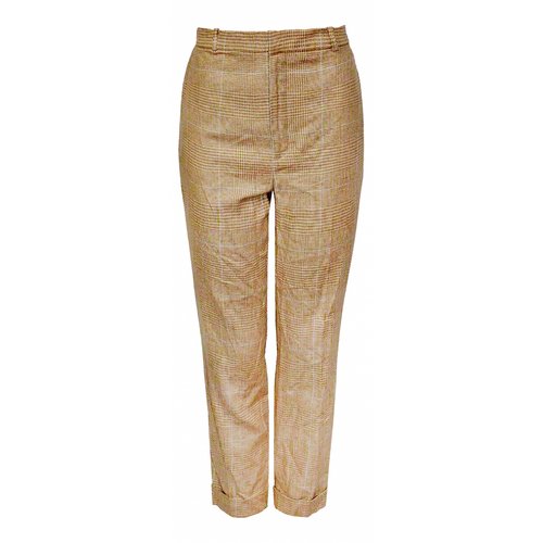 Pre-owned Ralph Lauren Linen Straight Pants In Beige