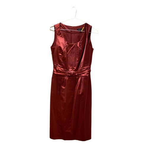 Pre-owned Tara Jarmon Mid-length Dress In Burgundy