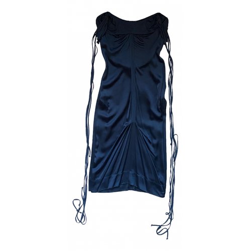 Pre-owned Vivienne Westwood Silk Mid-length Dress In Navy