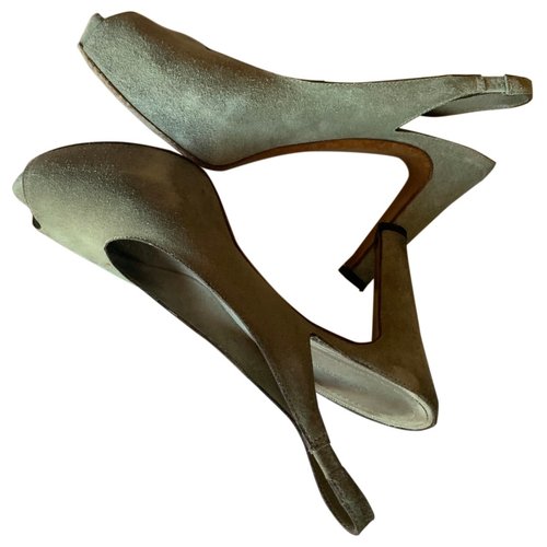 Pre-owned Del Carlo Sandals In Grey