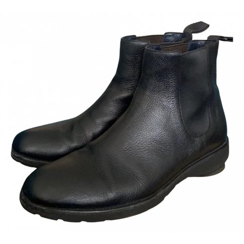 Pre-owned A. Testoni' Leather Boots In Black