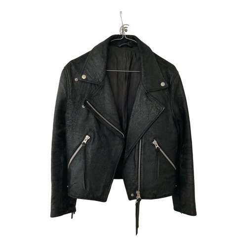 Pre-owned Acne Studios Leather Biker Jacket In Black | ModeSens