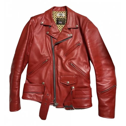 Pre-owned Junya Watanabe Leather Jacket In Red