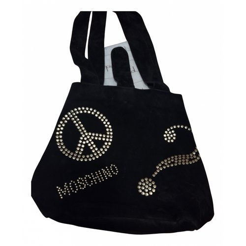 Pre-owned Moschino Biker Crossbody Bag In Black