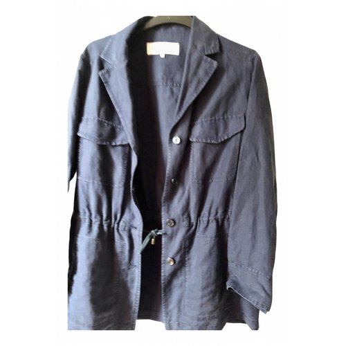 Pre-owned Gerard Darel Linen Jacket In Blue