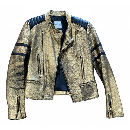 Pre-owned Each X Other Each X Leather Biker Jacket In Gold