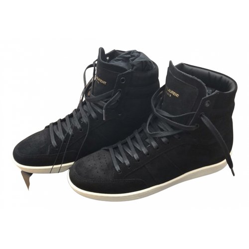 Pre-owned Saint Laurent High Trainers In Black