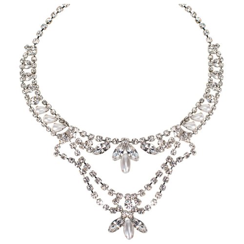 Pre-owned Tom Binns Crystal Necklace In Silver