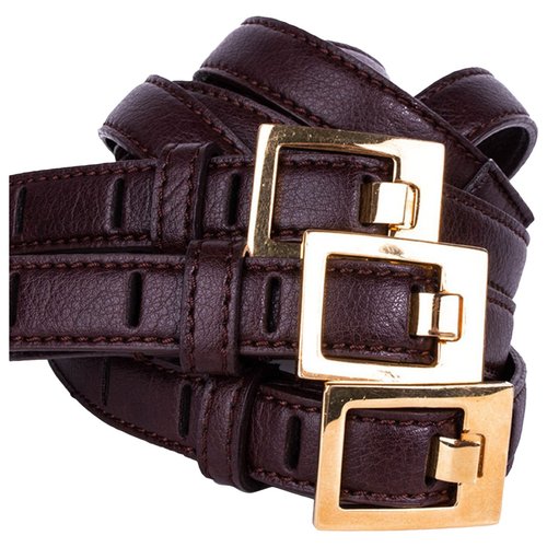 Pre-owned Stella Mccartney Leather Belt In Brown