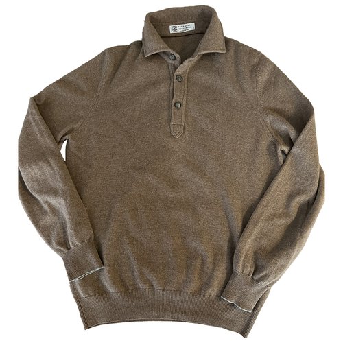 Pre-owned Brunello Cucinelli Wool Sweatshirt In Beige