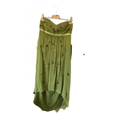 Pre-owned Laundry By Shelli Segal Silk Mid-length Dress In Green