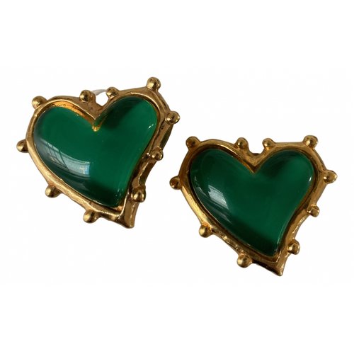 Pre-owned Christian Lacroix Earrings In Green