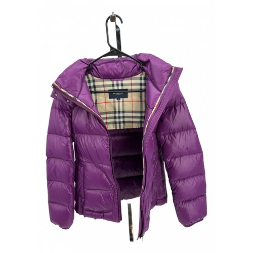 Pre-owned Burberry Puffer In Purple