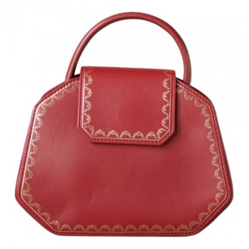 Pre-owned Cartier Guirlande Leather Handbag In Red
