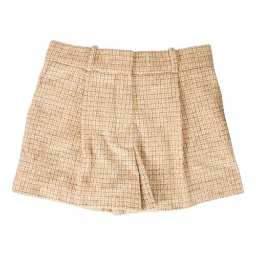 Pre-owned Chloé Wool Mini Short In Brown