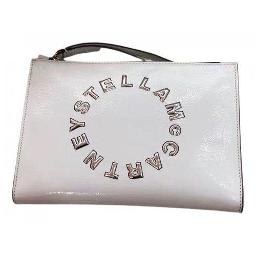 Pre-owned Stella Mccartney Leather Clutch Bag In White