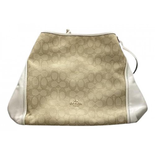 Pre-owned Coach Leather Handbag In Gold