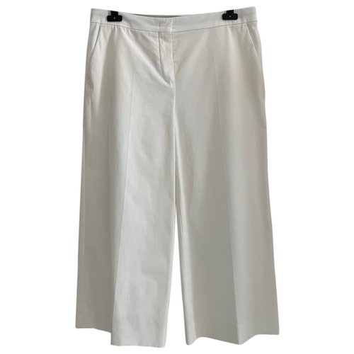 Pre-owned Max Mara Large Pants In White