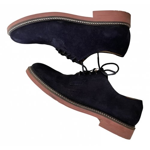 Pre-owned Apc Lace Ups In Navy