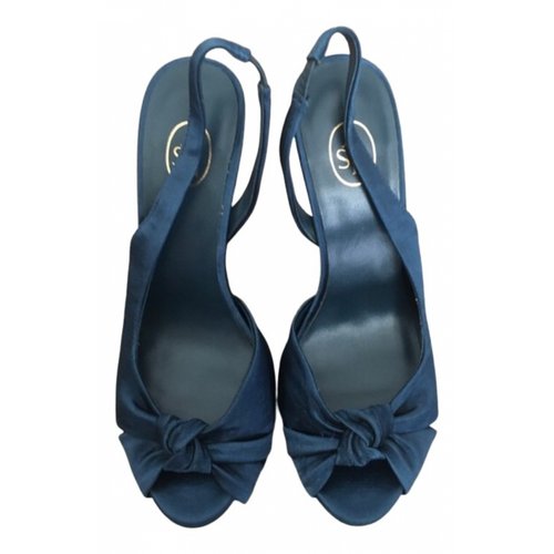 Pre-owned Ash Cloth Sandal In Blue