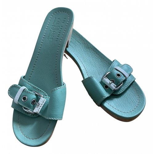 Pre-owned Carshoe Leather Sandals In Green
