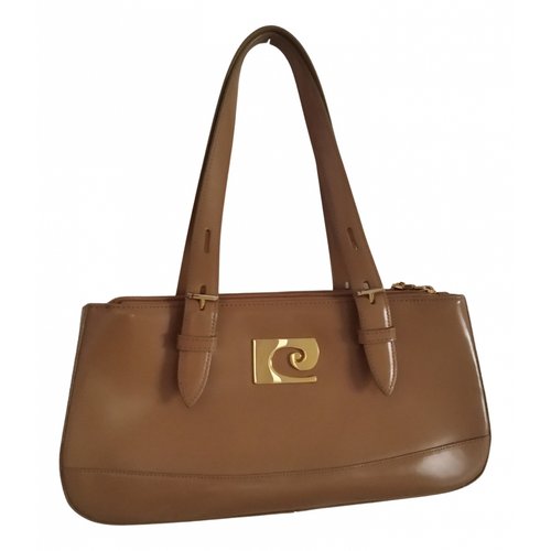 Pre-owned Pierre Cardin Patent Leather Handbag In Camel