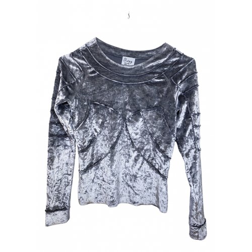 Pre-owned Moschino Cheap And Chic Velvet Top In Silver