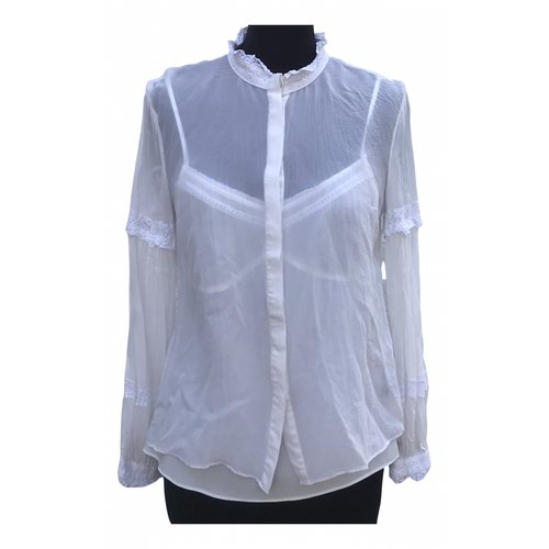 Pre-owned Needle & Thread Silk Shirt In White