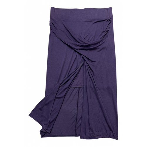 Pre-owned Helmut Lang Maxi Skirt In Purple