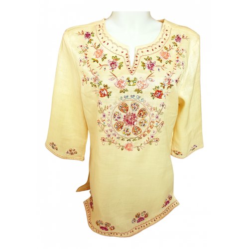 Pre-owned Emilio Pucci Linen Tunic In Yellow