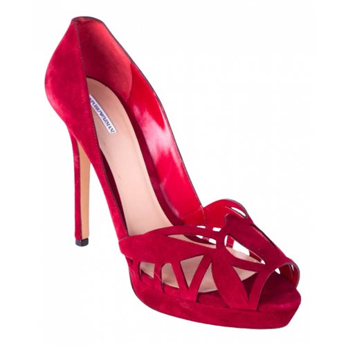 Pre-owned Emporio Armani Heels In Red