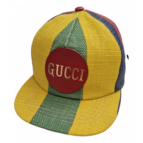 Pre-owned Gucci Linen Cap In Multicolour