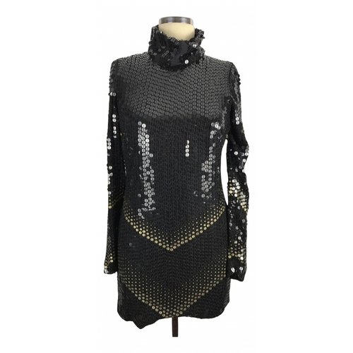 slim fit dress slacks Gucci Short-Sleeve Shimmer Wool Track Dress, Green, Women's, Xs main image 1