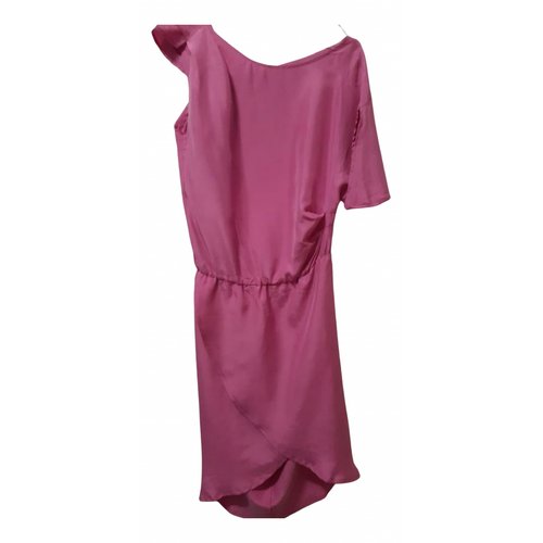 Pre-owned Maison Margiela Silk Mid-length Dress In Pink