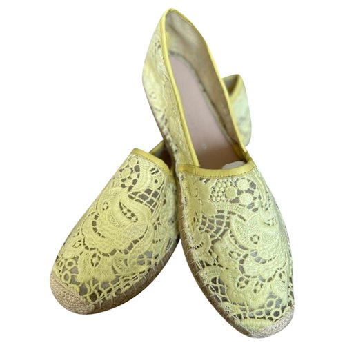 Pre-owned Ermanno Scervino Cloth Espadrilles In Yellow