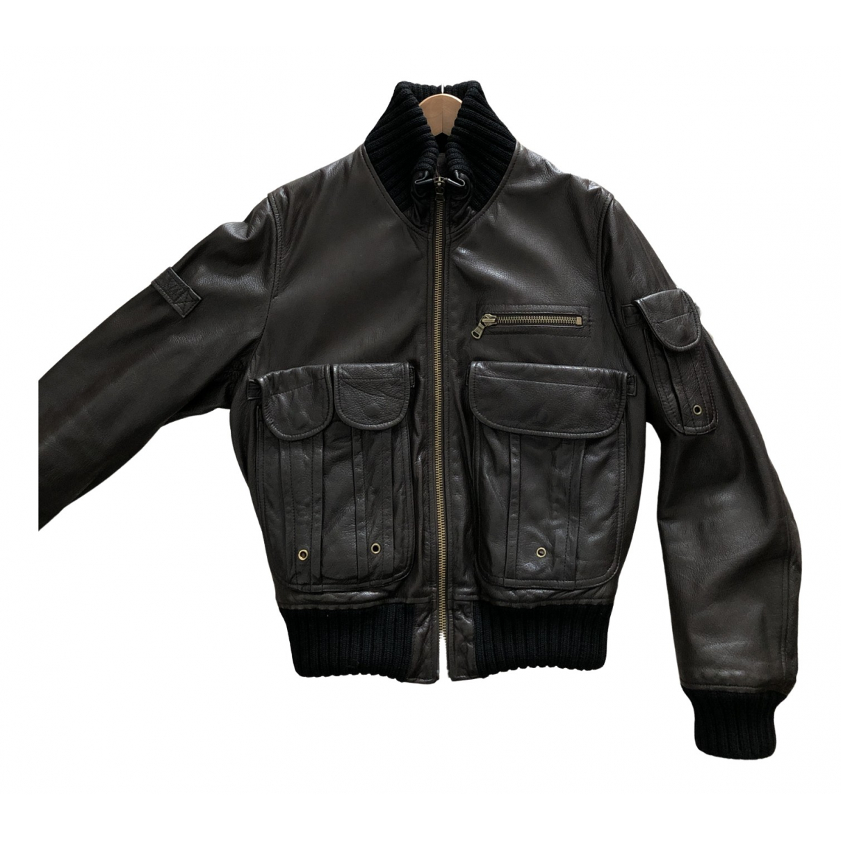 ガッザリーニ（GAZZARRINI） イタリア製本革ジャケット 黒 Lサイズ Pre-owned Gazzarrini Leather Jacket In Brown | ModeSens