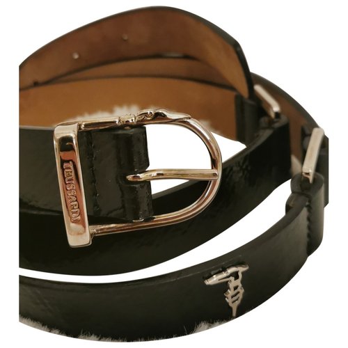 Pre-owned Trussardi Leather Belt In Black