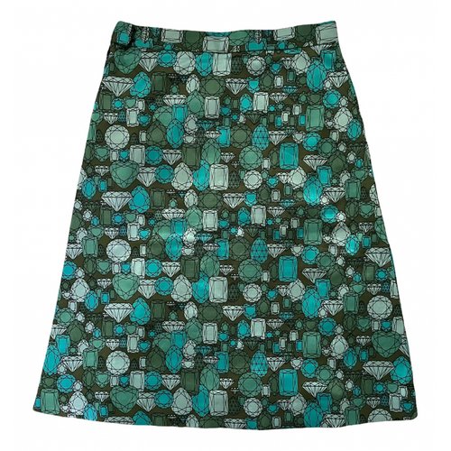 Pre-owned Undercover Mid-length Skirt In Turquoise