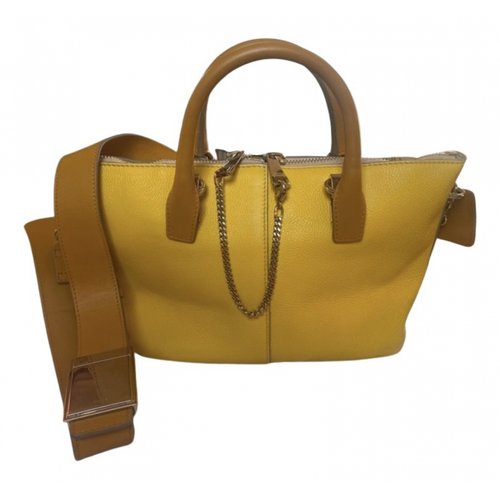 Pre-owned Chloé Baylee Leather Handbag In Yellow