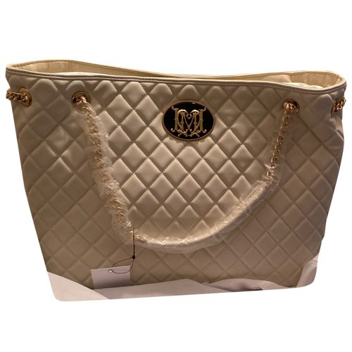 Pre-owned Moschino Leather Tote In Beige