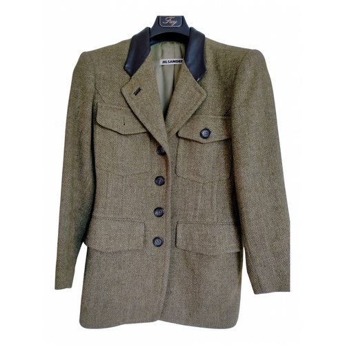 Pre-owned Jil Sander Wool Coat In Brown