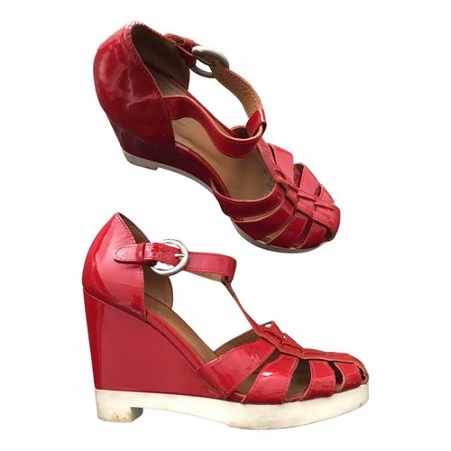 Pre-owned Sonia By Sonia Rykiel Patent Leather Sandals In Red