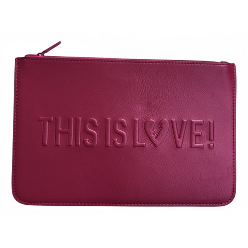 ZADIG & VOLTAIRE VEGAN LEATHER CLUTCH BAG