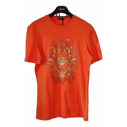 Pre-owned Versace T-shirt In Orange