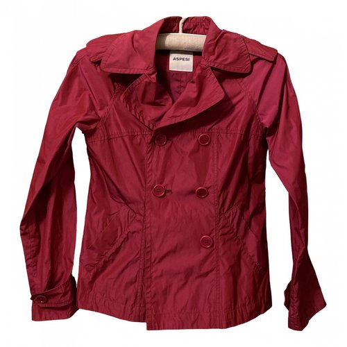 Pre-owned Aspesi Trench Coat In Red