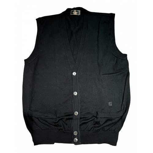 Pre-owned Fendi Wool Vest In Black