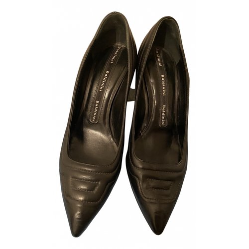 Pre-owned Baldinini Leather Heels In Black